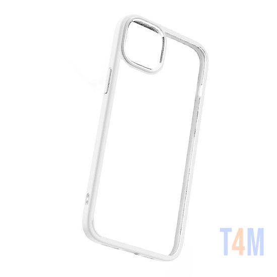 Silicone Case with Transparent Body for Apple iPhone 14 White